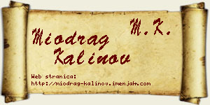 Miodrag Kalinov vizit kartica
